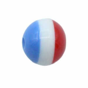 Round Bead – 12mm – Red / White / Blue