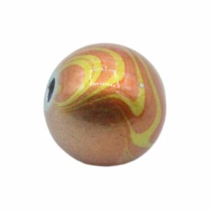 Round Bead - Patterned - 10mm – Orange