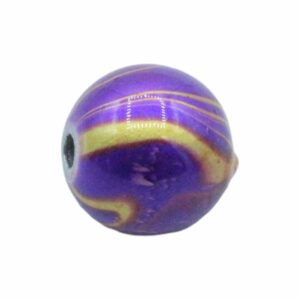 Round Bead - Patterned - 10mm – Purple