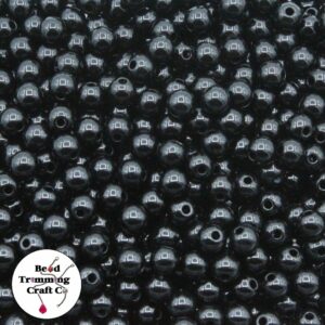 Round Bead – 3mm – Black – Price per gram