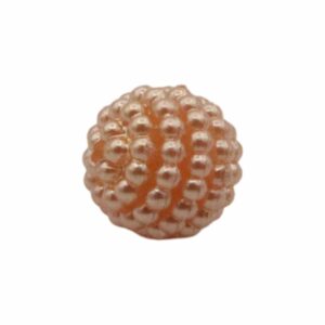 Round Mine Bead – 10mm – Pearlised Orange