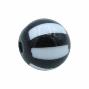 Round - 12mm - Black / White