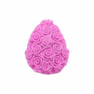 Drop - Floral - 16 x 13mm - Dark Pink