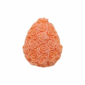 Drop - Floral - 16 x 13mm - Orange