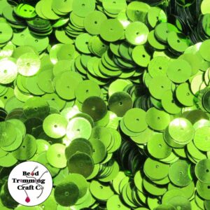 Sequin - Round - Flat – 8mm – Olive - Price per gram