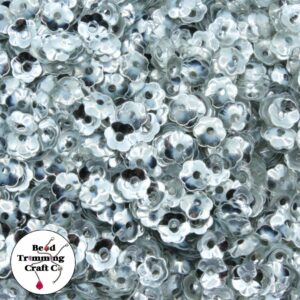 Sequin - Flower Cap – 7mm – Silver - Price per gram