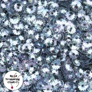 Sequin - Star Cut Cap – 7mm – Silver Iris - Price per gram