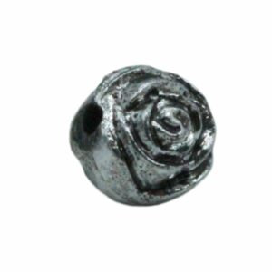 Rosette Bead – 9mm – Ant Silver