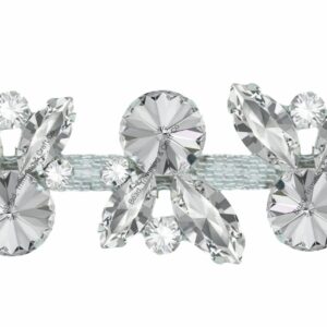 Crystal Trimming - 30mm - Crystal / Silver - Price per centimeter
