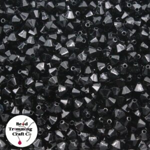 Bicone Bead – 5mm – Black - Price per gram