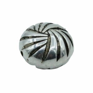 Round Bead – Coin Shape - 23mm – Ant Silver