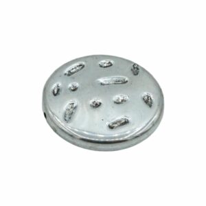 Round Bead – Coin Shape - 28mm – Ant Silver