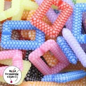 Rectangle Bead – Bubble - 35mm – Pearl Mix