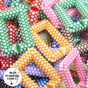 Rectangle Bead – Bubble - 35mm – Opaque Mix