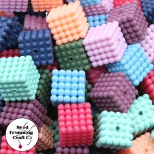 Square Mine Bead – 14mm – Mix Colour