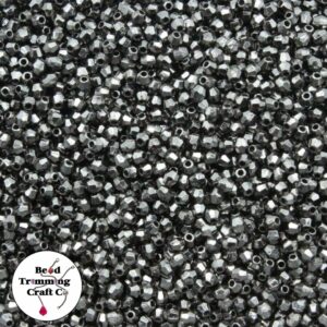 Bicone Bead – 3mm – Gun Metal - Price per gram