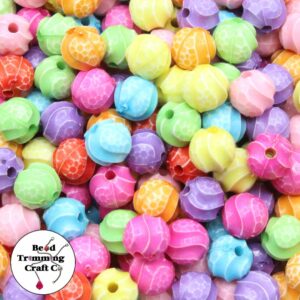 Round Pumpkin Bead – 10mm – Mix Colour