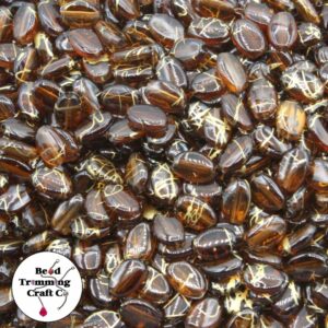 Oval Bead – Flat - 8mm – Bronze / Gold