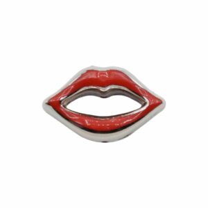 Mouth Bead – 26mm - Red / Gold