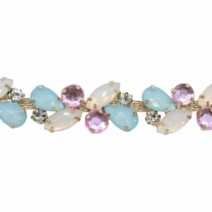 Crystal Pastel Trimming - 18mm - Colours / Gold - Price per centimeter