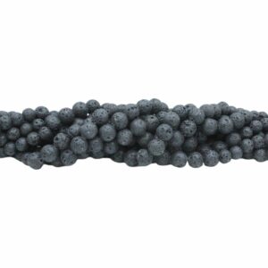Lava Stone - 6 to 10mm Round - Graduated - 40cm Strand