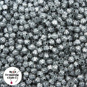 Bicone Bead - 4mm - Antique Silver - Price per gram