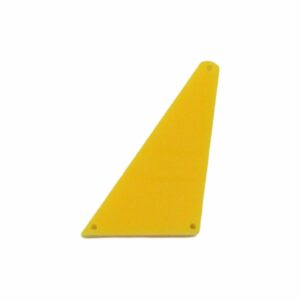 Acrylic Sew On Mirrors - Trapezoid - 39mm - Dark Yellow Opaque