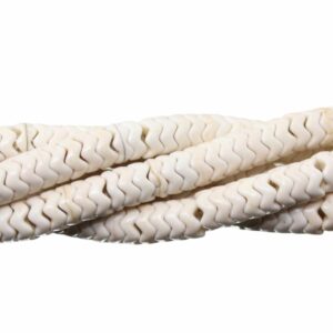 Snake Beads – 8mm - White - 40cm Strand