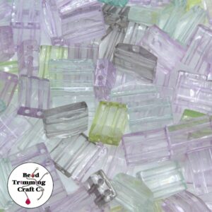 Rectangle Bead - 2 Hole - 14mm - Mix - B