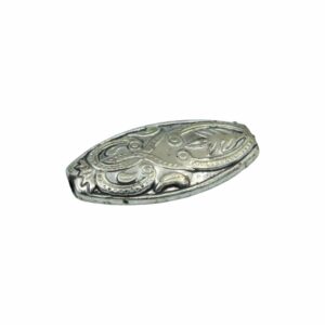 Oval Bead – Flat - 38mm – Antique Silver