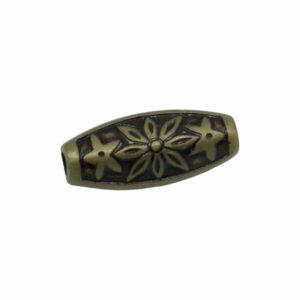 Oval Bead – Flat - 28mm – Antique Brass