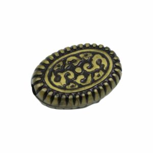 Oval Bead - Flat - 25mm – Antique Brass