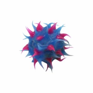 Punk Rubber Spike Bead - 14mm - Blue / Purple