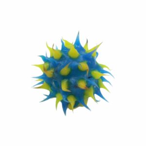 Punk Rubber Spike Bead - 14mm - Blue / Yellow