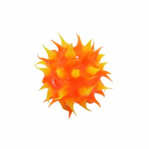 Punk Rubber Spike Bead - 14mm - Orange / Yellow