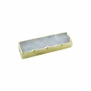Agate Slab - Rectangle - Faux Gold - 10cm