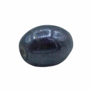 Oval Bead - 13mm - Dark Purple Luster