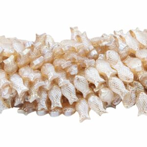 Fish Bead - 15 x 8mm - 84cm Strand - Golden Shadow