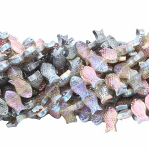 Fish Bead - 15 x 8mm - 84cm Strand - Cathedral