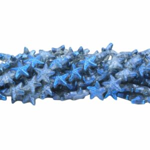 Starfish Bead - 15mm - 70cm Strand - Metallic Blue