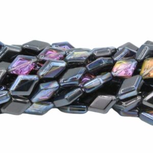 Diamond Bead - 15mm - 72cm Strand - Volcano