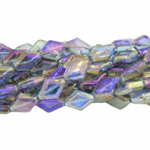 Diamond Bead - 15mm - 72cm Strand - Heliotrope