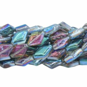 Diamond Bead - 15mm - 72cm Strand - Vitrail Medium