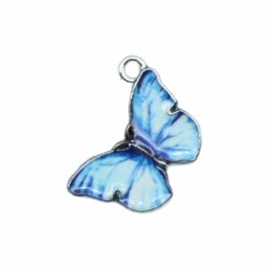 Butterfly Charm - 21mm - Ant Silver