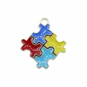 Puzzle Charm - 25mm - Gold