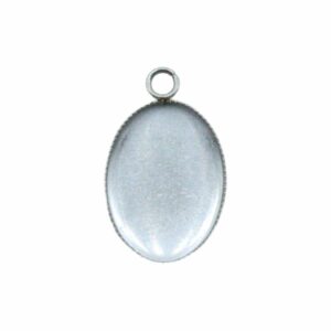 Bezel Setting - Oval - Stainless Steel - 18 x 13mm