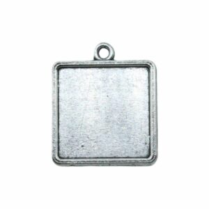 Bezel Setting - Square - 22mm - Ant Silver