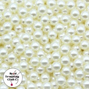 Pearl Beads - NO HOLE - Cream - 6mm - Price per piece
