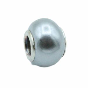 Shell Bead - Large Hole - 13mm - Light Grey