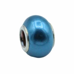 Shell Bead - Large Hole - 13mm - Blue